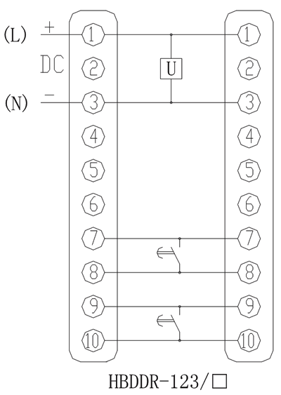 HBDDR-123/3內(nèi)部接線(xiàn)圖